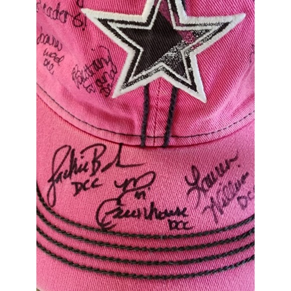 Pink Dallas Cowboys Baseball Cap Vintage Adjustable Signed 2010 Cheerleaders - Picture 3 of 10